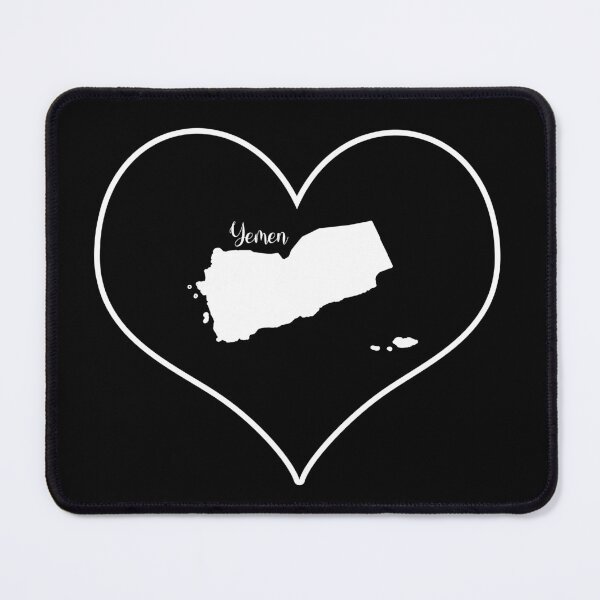 Item preview, Black heart Yemen map designed and sold by Astralia.