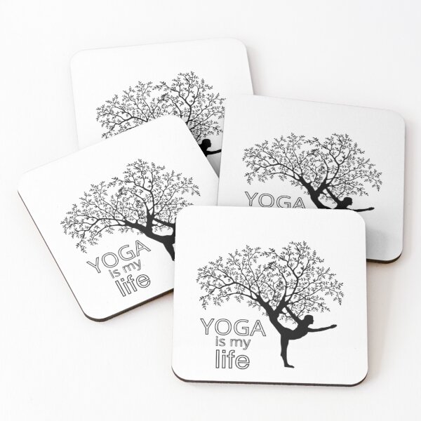 Item preview, YOGA IS MY LIFE CUTE YOGA TREE ART designed and sold by mystylecorner.