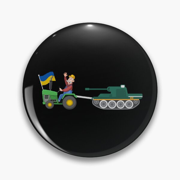 Item preview, Ukrainian Farmer Tractor Steals Russian Tank Funny Meme designed and sold by Dip-Art.