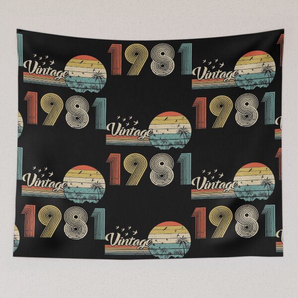 Item preview, Vintage 1981, Born in 1981 Birthday Retro Design,41th Birthday Gift, 41 Years Old designed and sold by Brown Fahey.