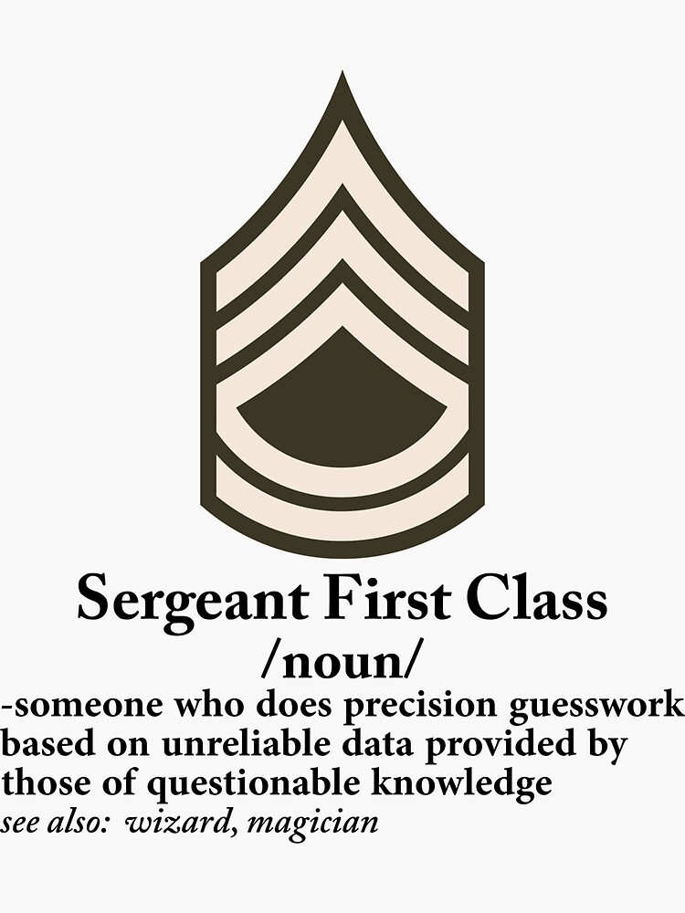 us-army-sergeant-first-class-definition-gift-sticker-by-bonzo61-redbubble