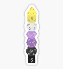 Dice Tower - Nonbinary Sticker