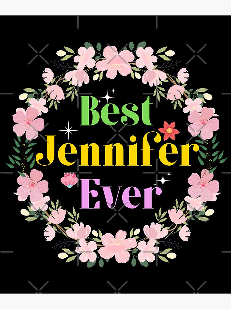 Jennifer Artistic Name Design with Flower Tote Bag