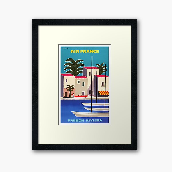 Artikel-Vorschau von 1965 Air France-französisches Riviera-Reise-Plakat, designt und verkauft von retrographics.
