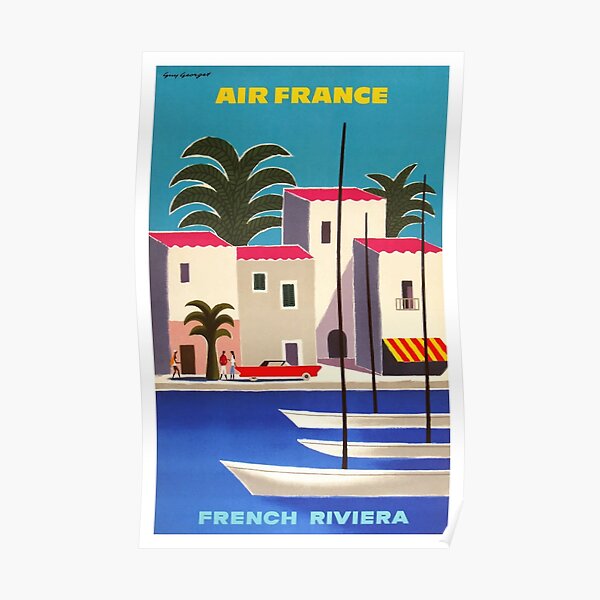 POSTER LE CAP MARTIN COTE D/'AZUR FRENCH RIVIERA TRAVEL VINTAGE REPRO FREE S//H