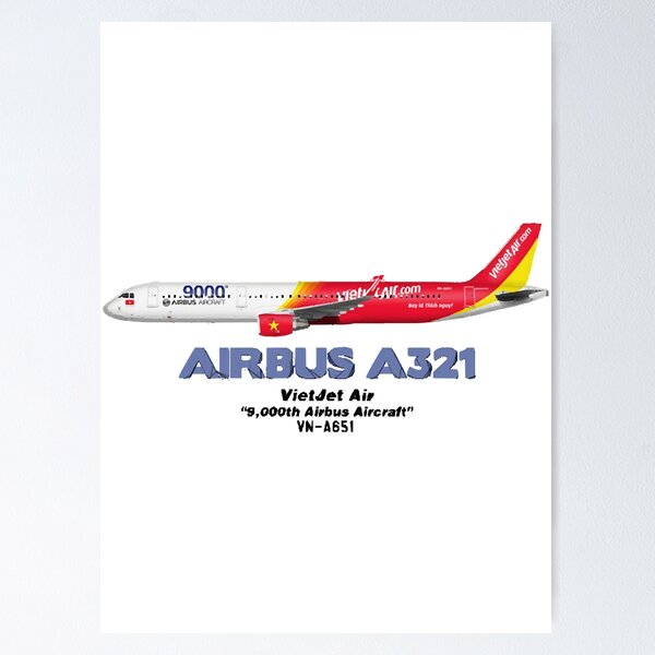 Item preview, Airbus A321 - VietJet Air 9,000th Airbus Aircraft  designed and sold by anh6903.