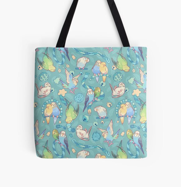 Bouquet de perruches parfumées à la crème glacée au chewing-gum Tote bag doublé