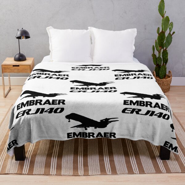 Item preview, Embraer ERJ140 Silhouette Print (Black) designed and sold by u3788.