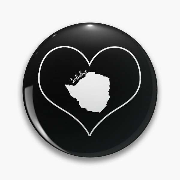 Item preview, Black heart map Zimbabwe designed and sold by Astralia.