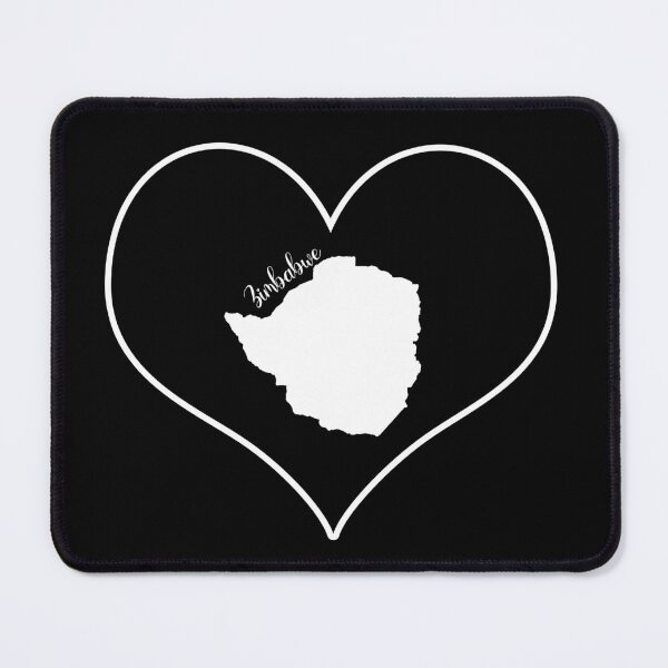 Item preview, Black heart map Zimbabwe designed and sold by Astralia.