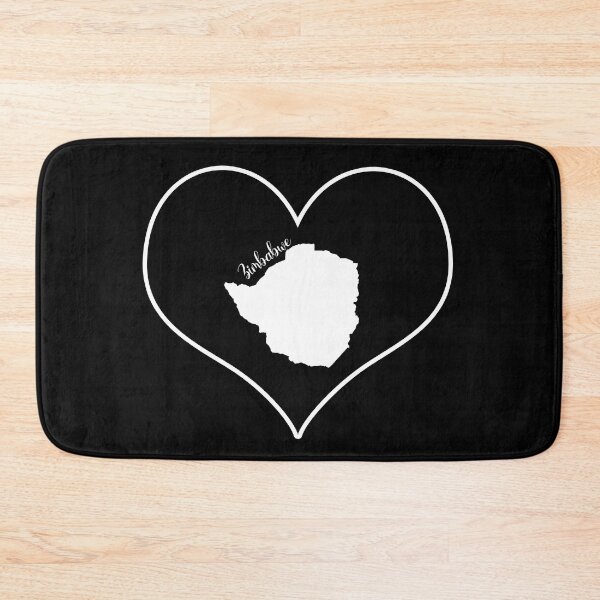 Item preview, Black heart map Zimbabwe designed and sold by Astralia.