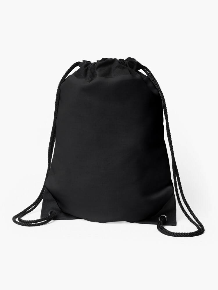 Black / Jet Black Solid Drawstring Bag for Sale by patternplaten |