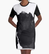 Vestido camiseta De tinta negro
