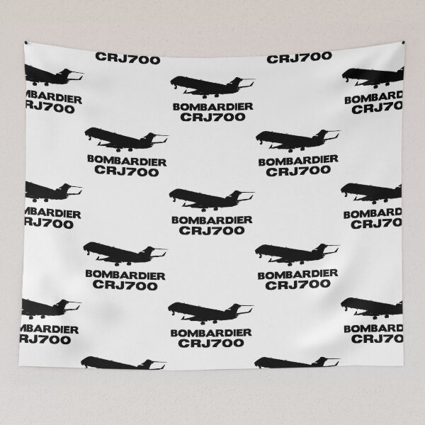 Item preview, Bombardier CRJ700 Silhouette Print (Black)  designed and sold by anh6903.