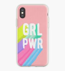 Vinilo o funda para iPhone GRL PWR x rosa