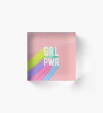 GRL PWR x Pink Acrylic Block