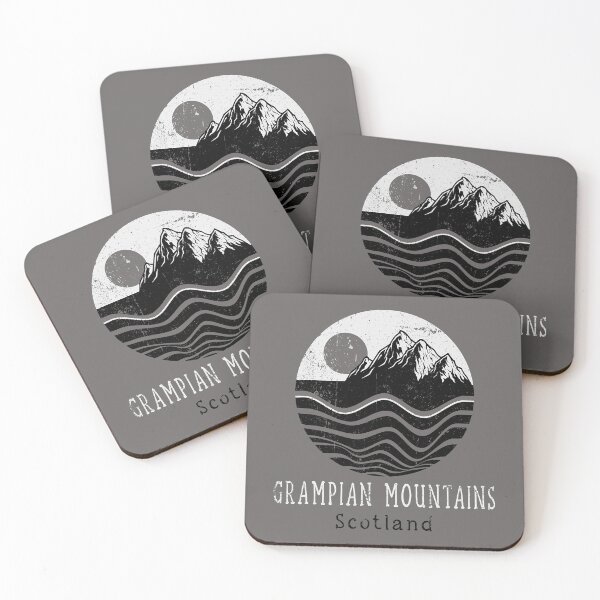 Item preview, Grampian Mountains Vintage Hiking Camping Scotland Retro designed and sold by ClaireDanna.