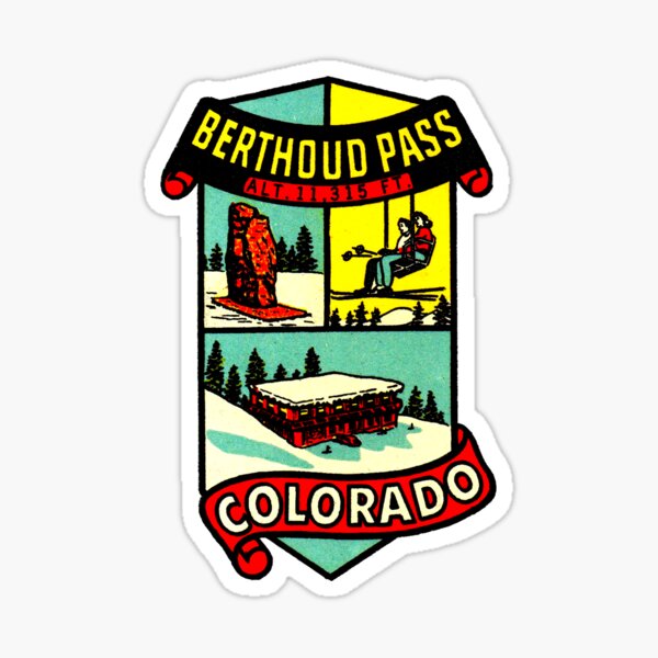 Item preview, Berthoud Pass Colorado Vintage Travel Decal designed and sold by hilda74.
