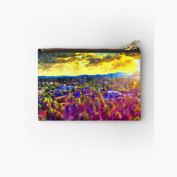 Item preview, City of Redding, California, at sunset - watercolor painting designed and sold by NickoPrints.