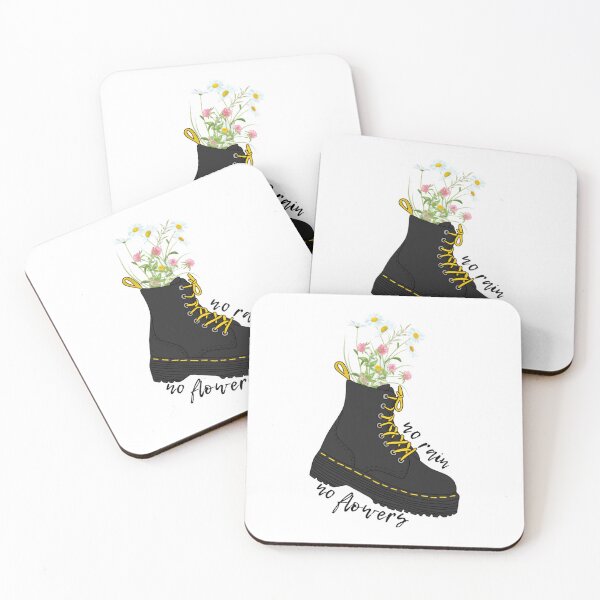 Item preview, No rain no flowers black boots designed and sold by ThuHoaTfi.