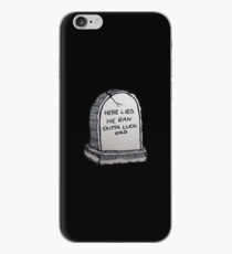 HERE LIES HE RAN OUTTA LUCK iPhone Case