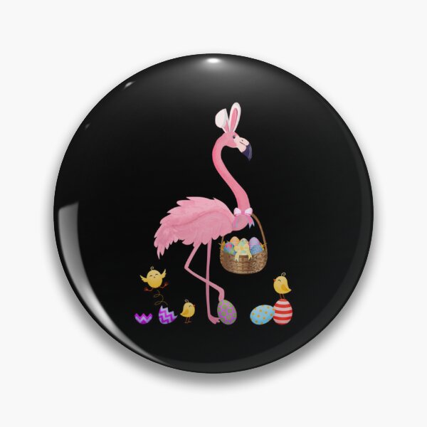 Artikelvorschau, Hübscher Osterflamingo mit Osterkorb entworfen und verkauft von Kaden Von.