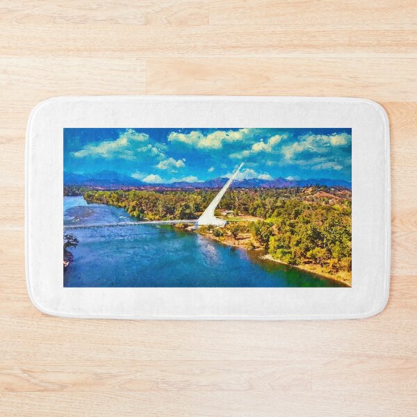Item preview, Sundial Bridge over the Sacramento River in Redding, California - digital painting designed and sold by NickoPrints.