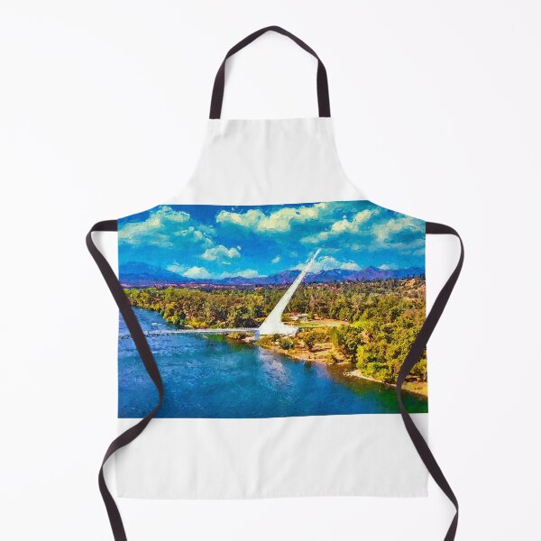 Item preview, Sundial Bridge over the Sacramento River in Redding, California - digital painting designed and sold by NickoPrints.