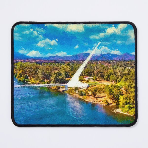 Item preview, Sundial Bridge over the Sacramento River in Redding, California - digital painting designed and sold by NickoPrints.
