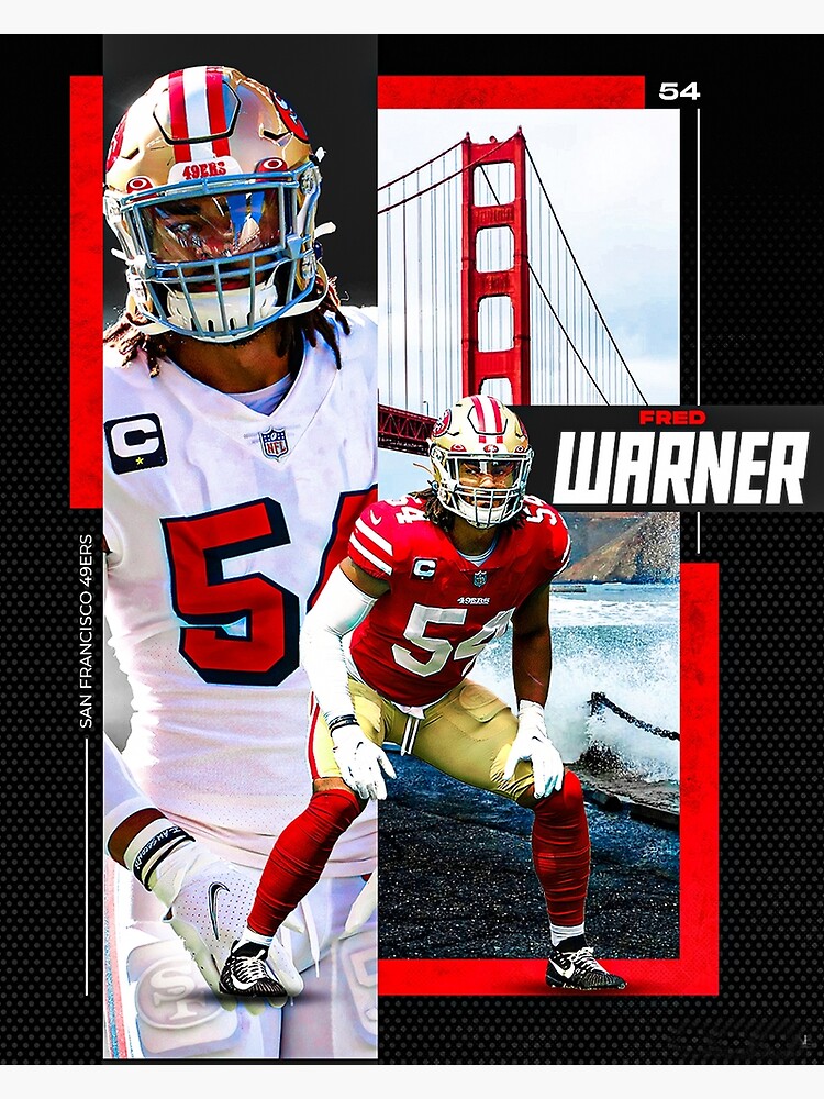 Fred Warner Football Paper Poster 49ers - Fred Warner - Posters and Art  Prints