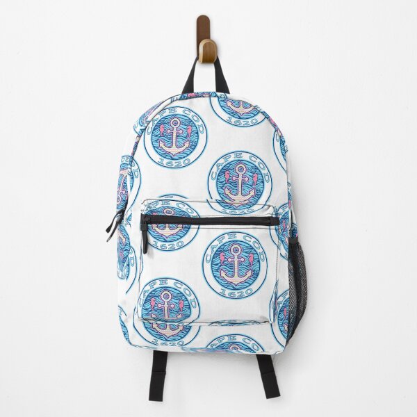 Item preview, Cape Cod Aqua Blue Pink Anchor Preppy Seahorse  designed and sold by d6q648CE.