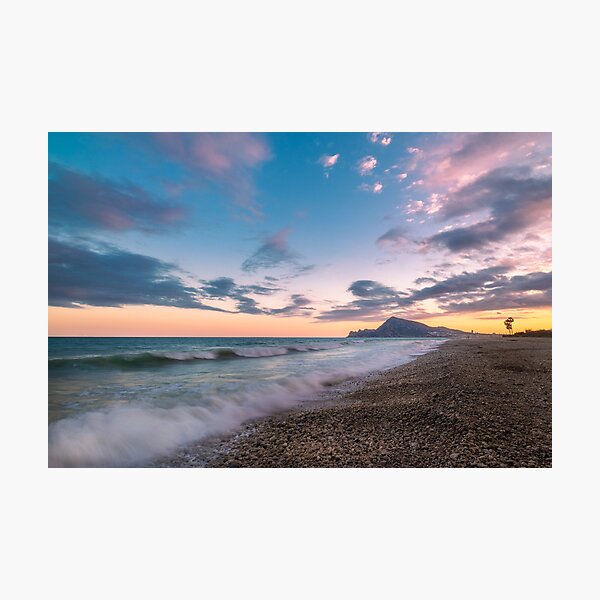 Frozen Mountain Sunset Photographic Print