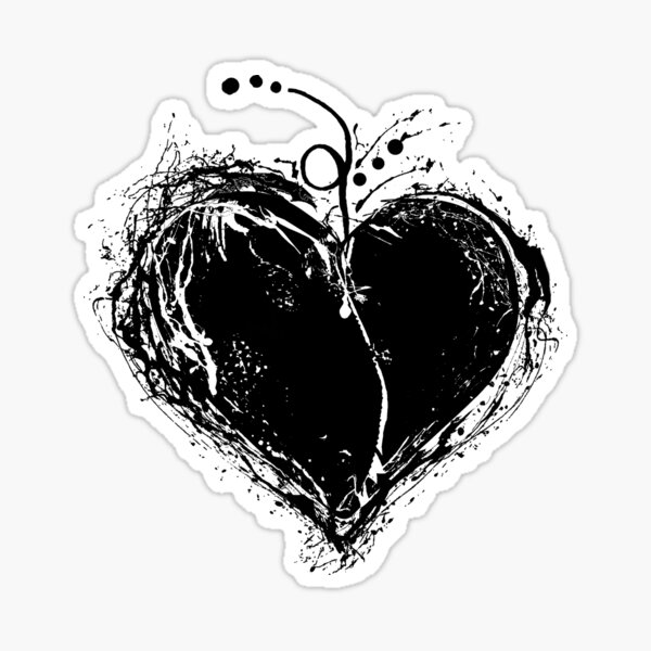 Black Heart Sticker