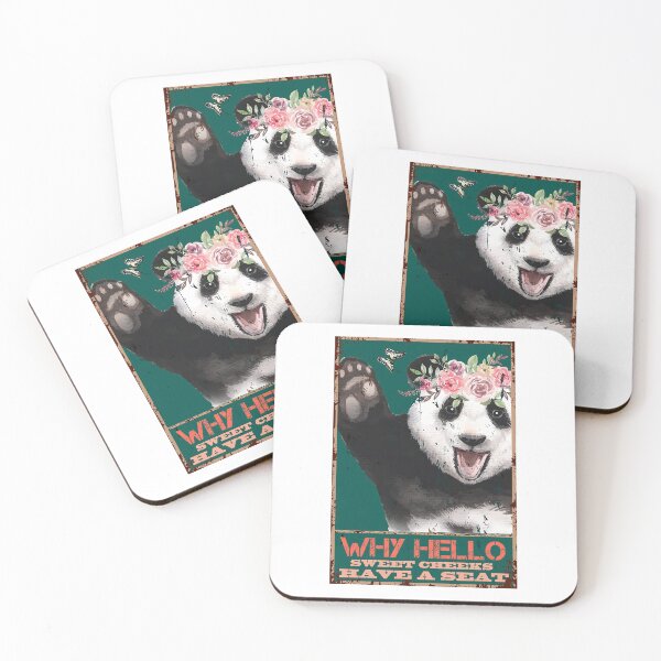 Item preview, The Vintage Why Hello Sweet Cheeks Have A Seat Panda designed and sold by Marilou Dann.