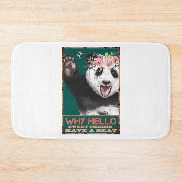 Item preview, The Vintage Why Hello Sweet Cheeks Have A Seat Panda designed and sold by Marilou Dann.