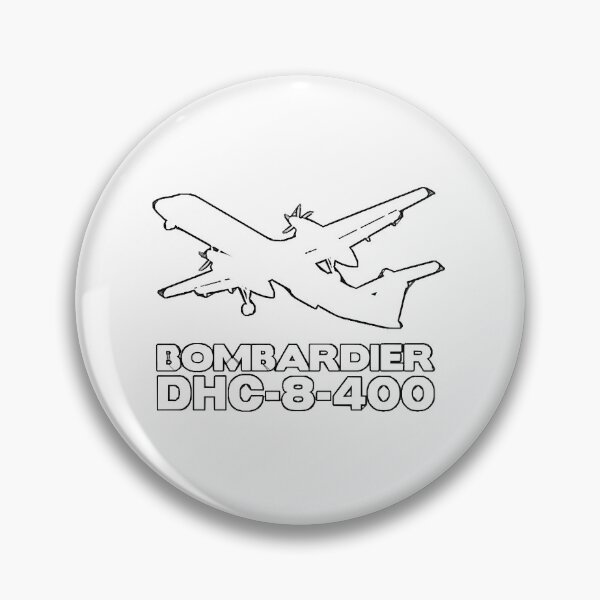 Item preview, Bombardier Dash 8-400 Silhouette Print (White)  designed and sold by anh6903.