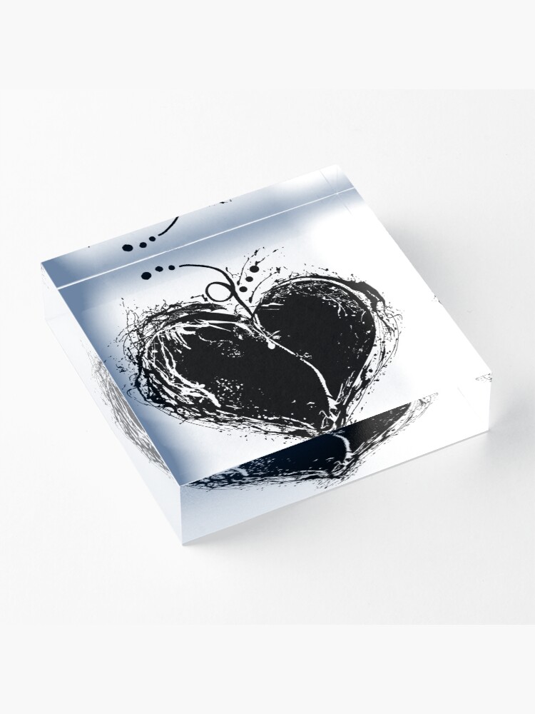 Alternate view of Black Heart Acrylic Block