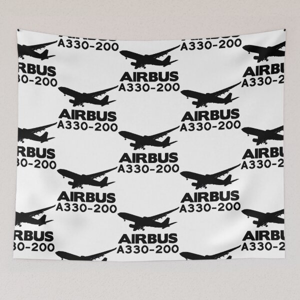 Item preview, Airbus A330-200 Silhouette Print (Black)  designed and sold by g129117.