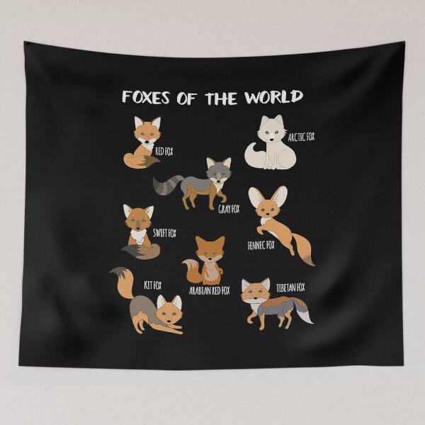 Item preview, Foxes Of The World Funny Fox Animals Educational designed and sold by PerkinsAarav.