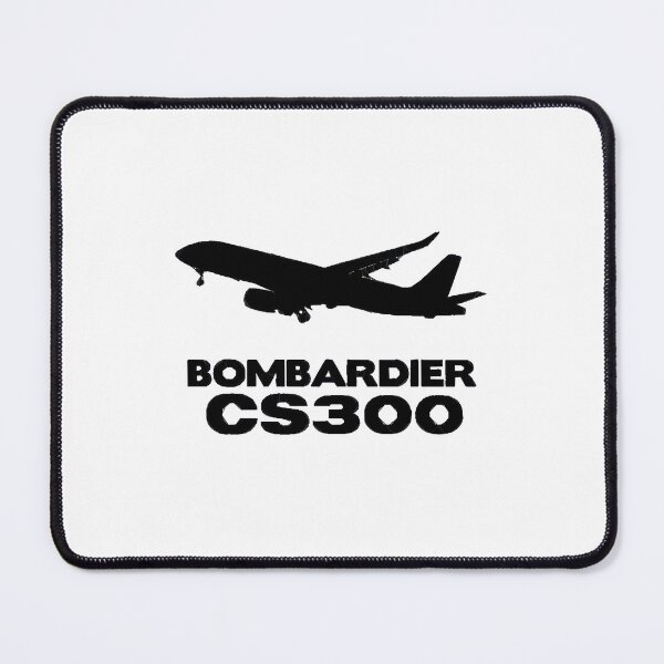 Item preview, Bombardier CS300 Silhouette Print (Black) designed and sold by anh33310.