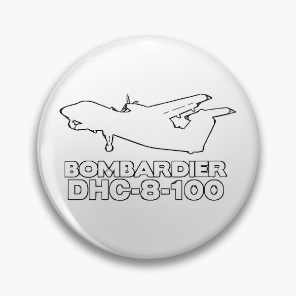 Item preview, Bombardier Dash 8-100 Silhouette Print (White)  designed and sold by uong32475.