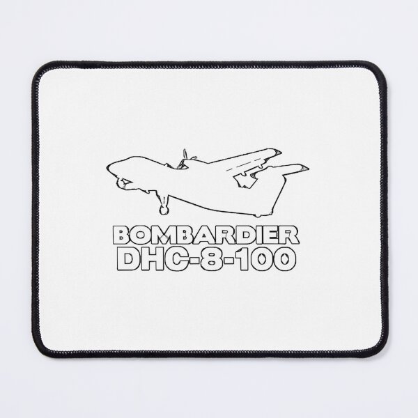 Item preview, Bombardier Dash 8-100 Silhouette Print (White) designed and sold by uong32475.