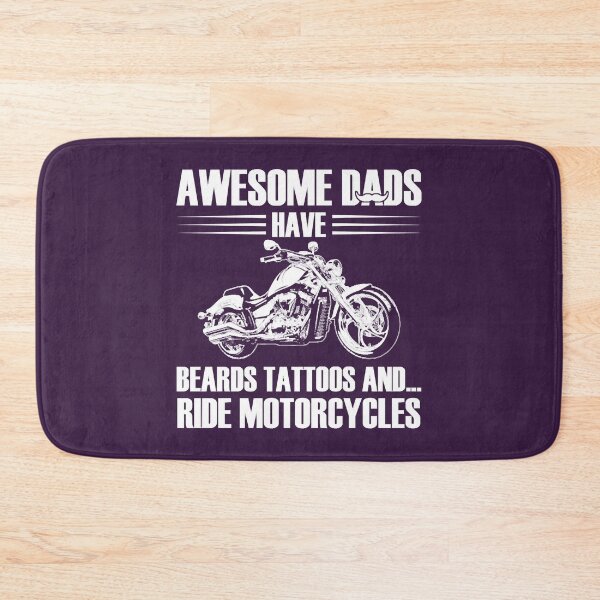 Item preview, Awesome Dad Have Beard Tattoos and Ride Motorcycle designed and sold by NasoBest.