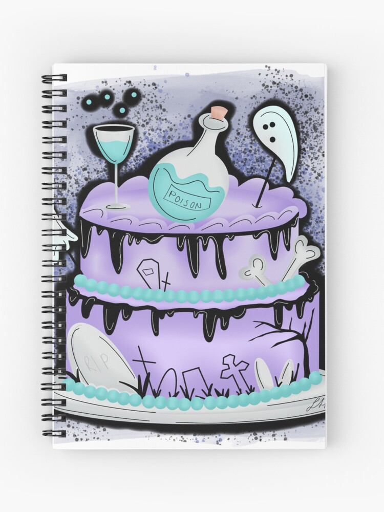Scorpio Cake | Notebook Lined Spiral | doodlebymeg's Artist Shop