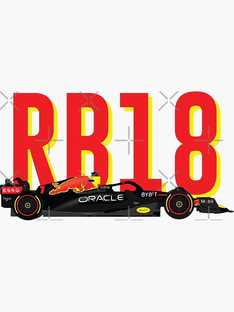 F1 Team Grand Prix race car RB18 Max Verstappen Sergio Checo Perez Bull F1  | Sticker