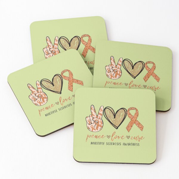 Item preview, Peace Love Cure Multiple Sclerosis Awareness  designed and sold by cocanut.