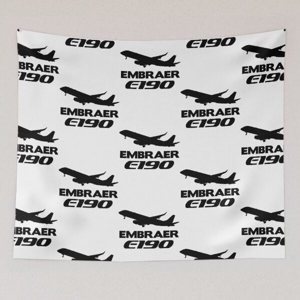 Item preview, Embraer E190 Silhouette Print (Black)  designed and sold by anh6903.