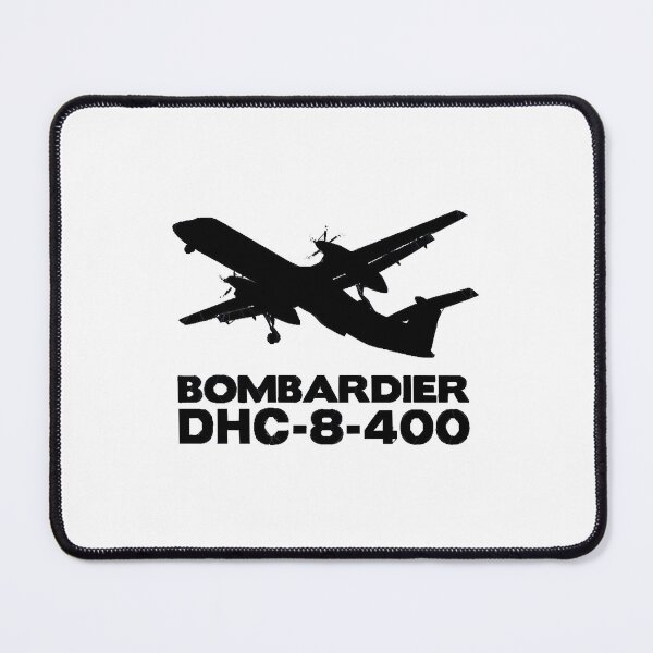 Item preview, Bombardier Dash 8-400 Silhouette Print (Black) designed and sold by anh33310.