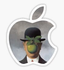 Apple Logo Rene Magritte Sticker