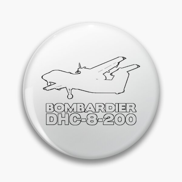 Item preview, Bombardier Dash 8-200 Silhouette Print (White)  designed and sold by anh33310.